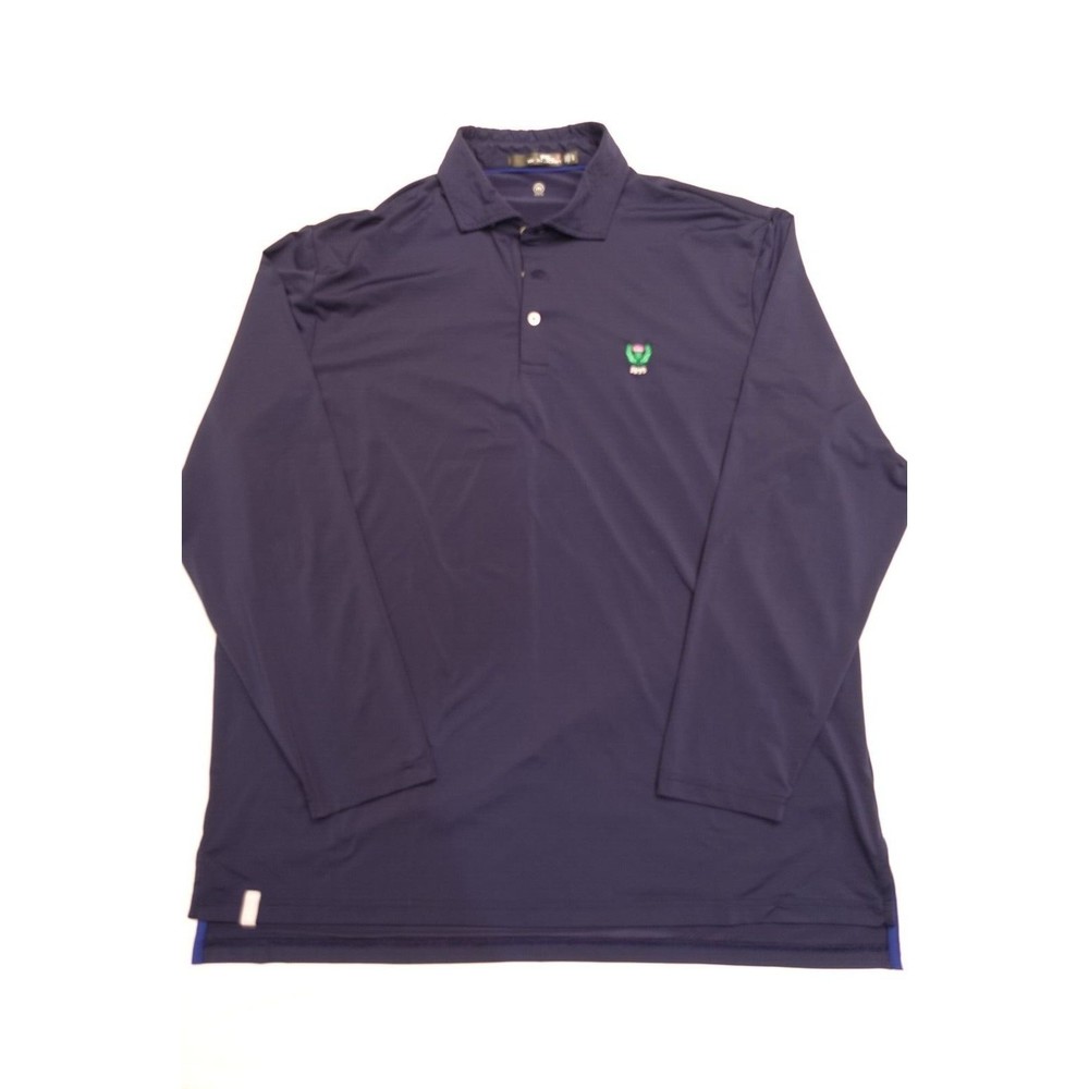 Men's Ralph Lauren Golf Long Sleeve Proformance Shirt Dark Blue Adult Size XL
